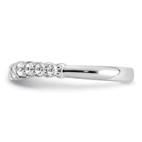 14K White Gold 0.50 Carat Lab Grown Diamond VS+ F+ Complete Wedding Band view 3