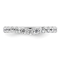 14K White Gold 0.50 Carat Lab Grown Diamond VS+ F+ Complete Wedding Band view 4