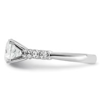14K White Gold 1.88 Carat Lab Grown Diamond VS+ F+ Round Complete Engagement Ring view 3