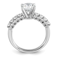 14K White Gold 1.88 Carat Certified Lab Grown Diamond VS+ F+ Round Complete Engagement Ring view 2