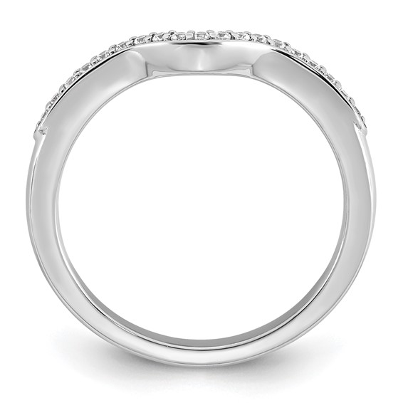 14k White Gold 1/10 carat Lab Grown Diamond VS+ F+ Complete Wedding Band