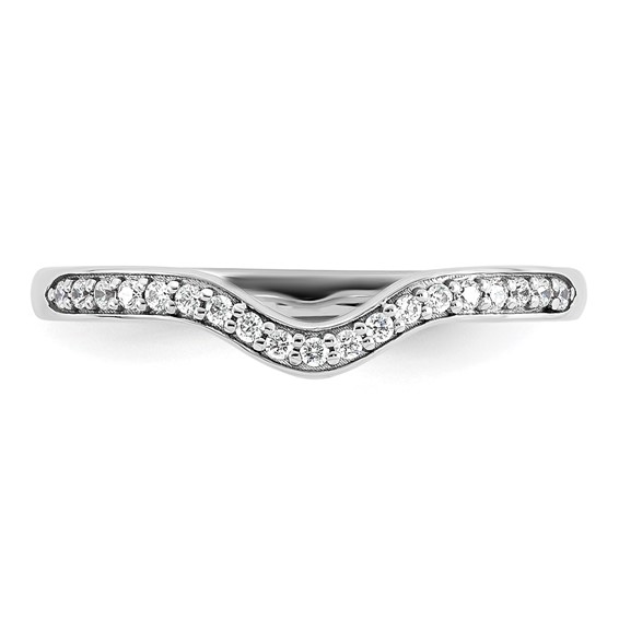 14k White Gold 1/10 carat Lab Grown Diamond VS+ F+ Complete Wedding Band