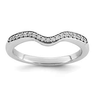 14k White Gold 1/10 carat Lab Grown Diamond VS+ F+ Complete Wedding Band