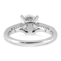 14K White Gold 1.75 Carat Lab Grown Diamond VS+ F+ Round Complete Engagement Ring view 5