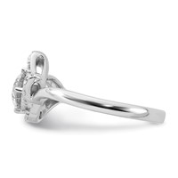 14K White Gold 0.88 Carat Certified Lab Grown Diamond VS+ F+ Round Complete Engagement Ring view 3