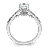 14K White Gold 1.50 Carat Certified Lab Grown Diamond VS+ F+ Oval Complete Engagement Ring view 2