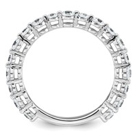14K White Gold 0.88 Carat Lab Grown Diamond VS+ F+ Complete Wedding Band view 2