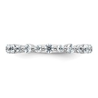 14K White Gold 0.88 Carat Lab Grown Diamond VS+ F+ Complete Wedding Band view 4