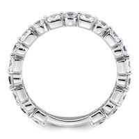 14K White Gold 1.62 Carat Lab Grown Diamond VS+ F+ Complete Wedding Band view 2