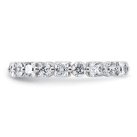 14K White Gold 1.62 Carat Lab Grown Diamond VS+ F+ Complete Wedding Band view 3
