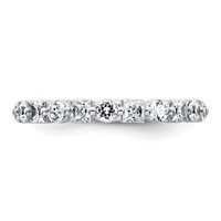 14K White Gold 1.62 Carat Lab Grown Diamond VS+ F+ Complete Wedding Band view 4