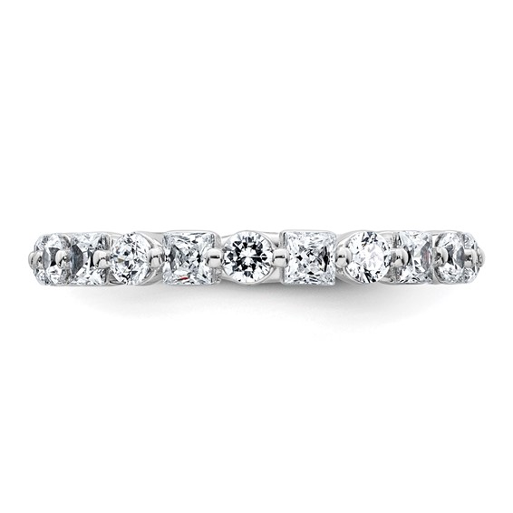 14k White Gold 1 5/8 carat Lab Grown Diamond VS+ F+ Complete Wedding Band