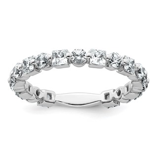 14k White Gold 1 5/8 carat Lab Grown Diamond VS+ F+ Complete Wedding Band