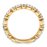 14K Yellow Gold 1.62 Carat Lab Grown Diamond VS+ F+ Complete Wedding Band view 2