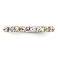 14K Yellow Gold 1.62 Carat Lab Grown Diamond VS+ F+ Complete Wedding Band view 4