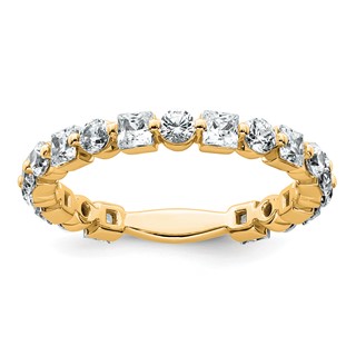 14k 1 5/8 carat Lab Grown Diamond VS+ F+ Complete Wedding Band