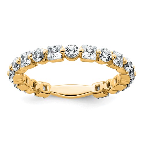 14K Yellow Gold 1.62 Carat Lab Grown Diamond VS+ F+ Complete Wedding Band
