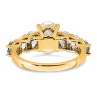14K Yellow Gold 3.88 Carat Lab Grown Diamond VS+ F+ Oval Complete Engagement Ring view 5