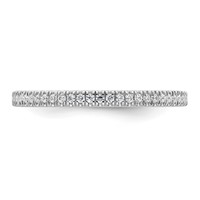 14K White Gold 0.25 Carat Lab Grown Diamond VS+ F+ Complete Wedding Band view 3