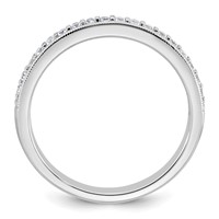 14K White Gold 0.20 Carat Lab Grown Diamond VS+ F+ Complete Wedding Band view 2