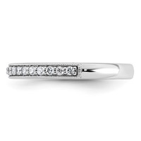 14K White Gold 0.20 Carat Lab Grown Diamond VS+ F+ Complete Wedding Band view 3