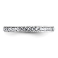 14K White Gold 0.20 Carat Lab Grown Diamond VS+ F+ Complete Wedding Band view 4