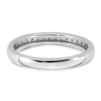 14K White Gold 0.20 Carat Lab Grown Diamond VS+ F+ Complete Wedding Band view 5