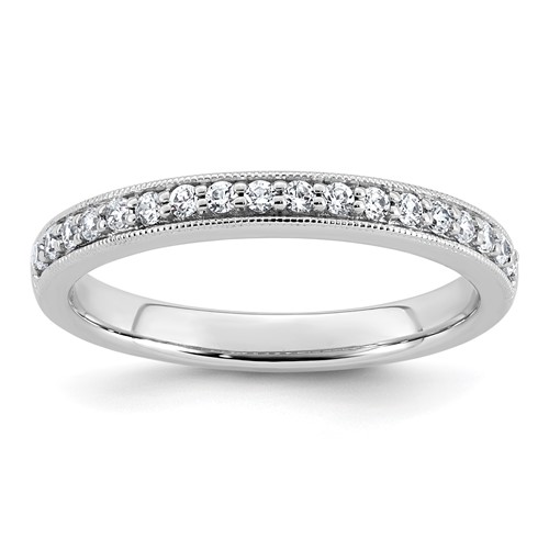14K White Gold 0.20 Carat Lab Grown Diamond VS+ F+ Complete Wedding Band