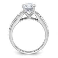 14K White Gold 1.88 Carat Certified Lab Grown Diamond VS+ F+ Oval Complete Engagement Ring view 2