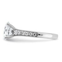 14K White Gold 1.88 Carat Certified Lab Grown Diamond VS+ F+ Oval Complete Engagement Ring view 3