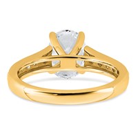 14K Yellow Gold 1.88 Carat Certified Lab Grown Diamond VS+ F+ Oval Complete Engagement Ring view 5