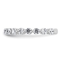 14K White Gold 1 Carat Lab Grown Diamond VS+ F+ Complete Wedding Band view 3