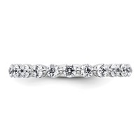 14K White Gold 1 Carat Lab Grown Diamond VS+ F+ Complete Wedding Band view 4