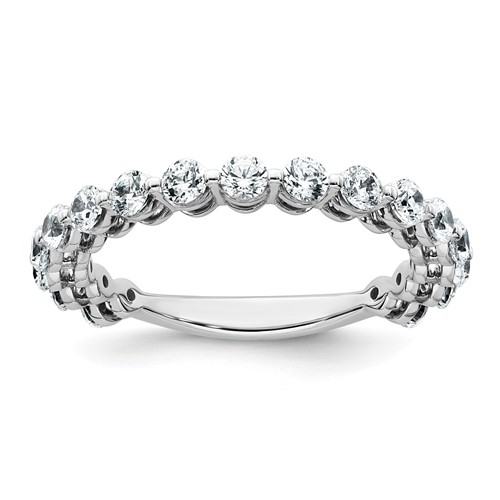 14K White Gold 1 Carat Lab Grown Diamond VS+ F+ Complete Wedding Band