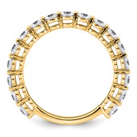 14K Yellow Gold 1 Carat Lab Grown Diamond VS+ F+ Complete Wedding Band view 2