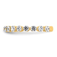 14K Yellow Gold 1 Carat Lab Grown Diamond VS+ F+ Complete Wedding Band view 3