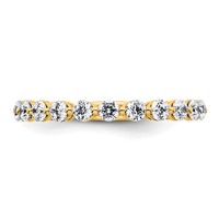 14K Yellow Gold 1 Carat Lab Grown Diamond VS+ F+ Complete Wedding Band view 4