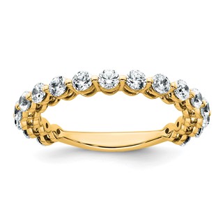 14k 1 carat Lab Grown Diamond VS+ F+ Complete Wedding Band