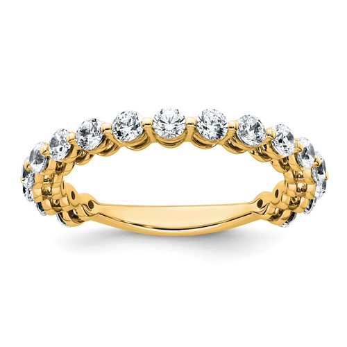 14K Yellow Gold 1 Carat Lab Grown Diamond VS+ F+ Complete Wedding Band