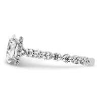 14K White Gold 2.62 Carat Certified Lab Grown Diamond VS+ F+ Oval Complete Engagement Ring view 3