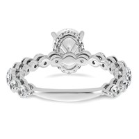 14K White Gold 2.62 Carat Certified Lab Grown Diamond VS+ F+ Oval Complete Engagement Ring view 5