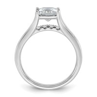 14K White Gold 1.88 Carat Lab Grown Diamond VS+ F+ Princess Complete Engagement Ring view 2
