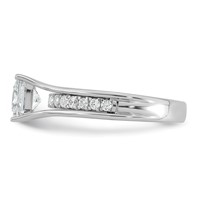 14K White Gold 1.88 Carat Lab Grown Diamond VS+ F+ Princess Complete Engagement Ring view 3