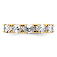 14K Yellow Gold 1.50 Carat Lab Grown Diamond VS+ F+ Complete Five Stone Band view 4