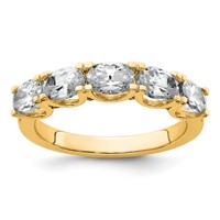 14K Yellow Gold 1.50 Carat Lab Grown Diamond VS+ F+ Complete Five Stone Band view 1