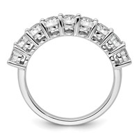14K White Gold 1.75 Carat Lab Grown Diamond VS+ F+ Complete Nine Stone Band view 2