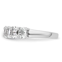 14K White Gold 1.75 Carat Lab Grown Diamond VS+ F+ Complete Nine Stone Band view 3