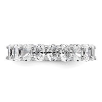 14K White Gold 1.75 Carat Lab Grown Diamond VS+ F+ Complete Nine Stone Band view 4