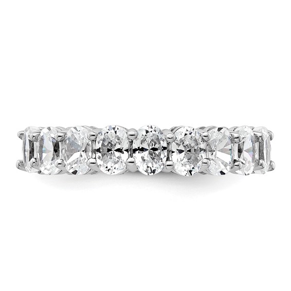 14k White Gold 1 3/4 carat Lab Grown Diamond VS+ F+ Complete Five Stone Band