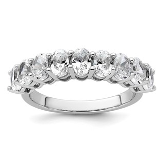 14k White Gold 1 3/4 carat Lab Grown Diamond VS+ F+ Complete Five Stone Band